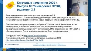 НПК 2021: развитие программных продуктов "1С:Университет" и "1С:Университет ПРОФ" в 2021 году