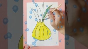 Рисуем овощи лук красивые рисунки детям We draw vegetables onions beautiful drawings for children