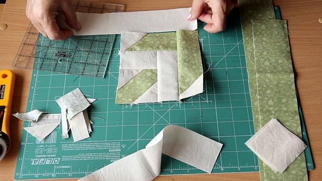 Лоскутная подушка с оригинальной геометрией - сошьет и начинающий! смотреть онлайн