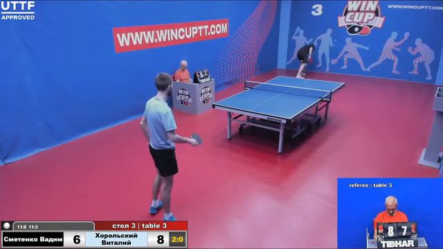 Сметенко Вадим 2-3 Хорольский Виталий   Турнир Восток 5 WIN CUP 28.05.21 Прямая Трансляция Зал3
