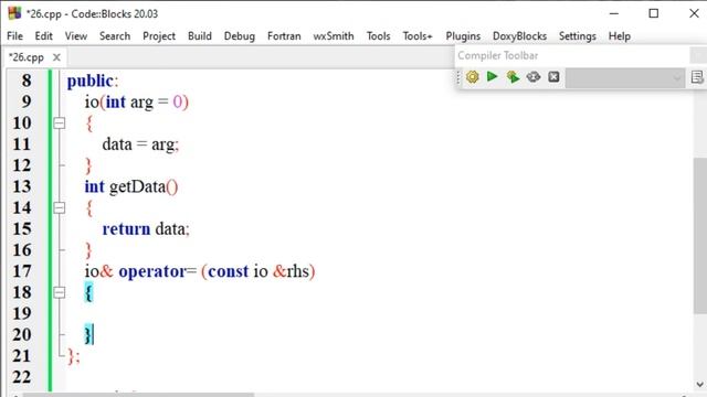 "=" Assignment Operator Overloading | Operator Overloading | #C++ | #Demo Program 26