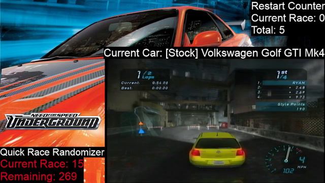 Need for Speed: Underground (Xbox) - Quick Race Data Randomizer [Part 2] [Facebook Stream] смотреть онлайн