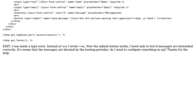 Wordpress: form action wordpress and php