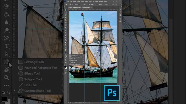 Линейки и направляющие в Photoshop #Shorts