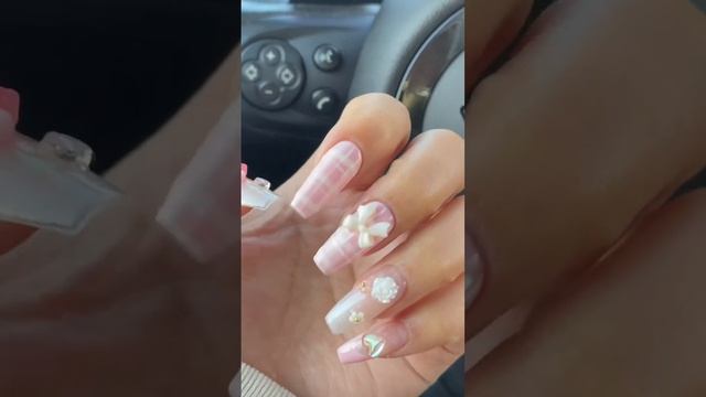 my melody coquette pink pinterest nail inspo