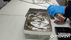 Пробую аквапринт акриловой эмалью.