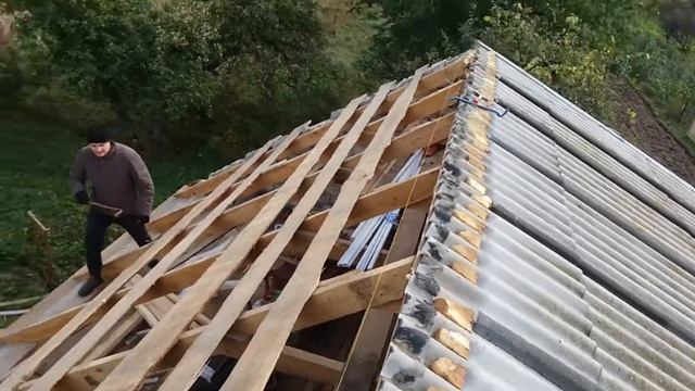 Демонтаж кровли на объекте в Лопатино. Часть 3