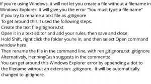 How to create a .gitignore file