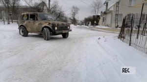 Дрифт на ниве 1.3 задний привод по снегу