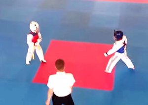 Taekwondo WTF. Супер бой, счёт 83-63, 2 раунд