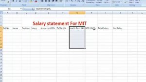 Salary statement | tutorial bangla |microsoft excel 2013 |microsoft excel 2007 |microsoft excel 201