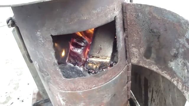 Печка из ресивера для зимней палатки ,видео второе смотреть онлайн