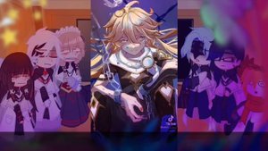 Fatui harbingers react to aether/Genshin impact/Made by Yukira-sama