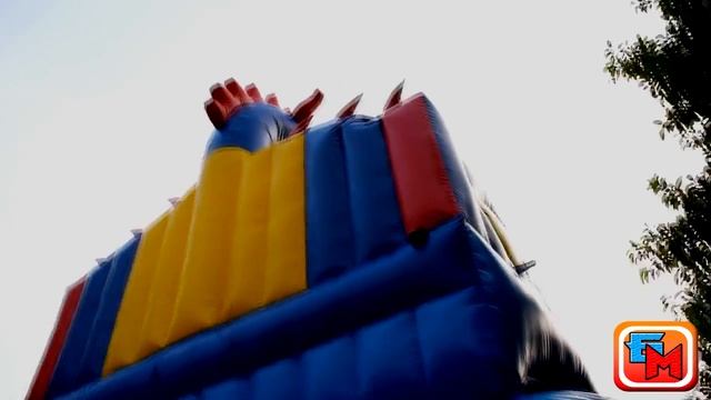 Надувной батут-горка «Дракон», размер 11х6х9 м. смотреть онлайн