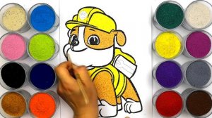 Щенячий Патруль МЕГАЩЕНКИ КРЕПЫШ , рисование песком, раскраска для детей/ BabyBox art