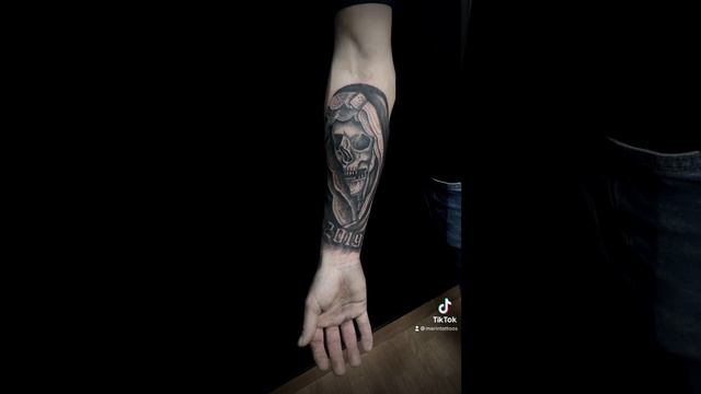 Santa muerte #shorts #asmr #tattoo