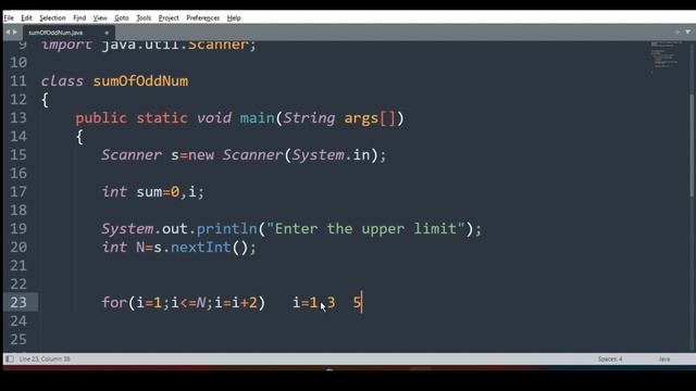 SUMMATION OF ODD NUMBERS ||SUMMATION OF SERIES IN JAVA