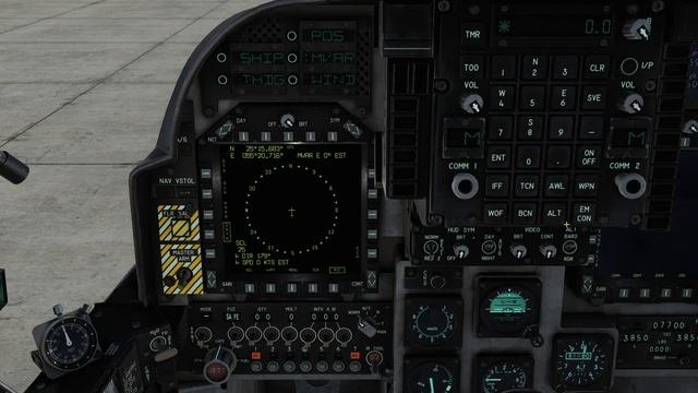 Harrier AV-8B. Запуск с выставкой навигации (Digital Combat Simulator)