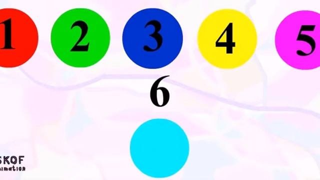Учимся считать до десяти (1 - 10).  Изучение цифр для малышей. Fiigures On Russian To Ten .