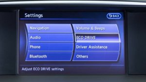 2016 Infiniti Q70 HEV - Setting Button (if so equipped)