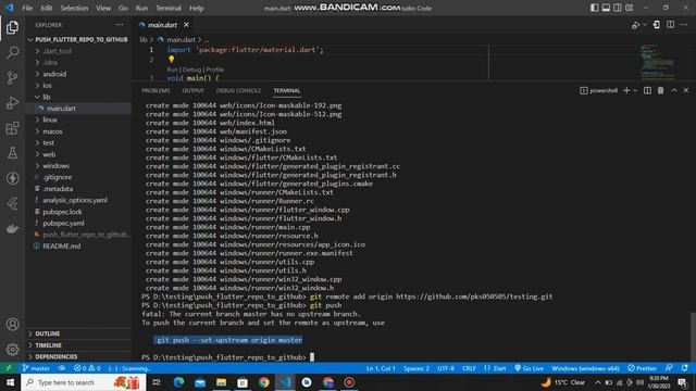 flutter project upload to github | flutter 3.7 | 2023 | Easy way