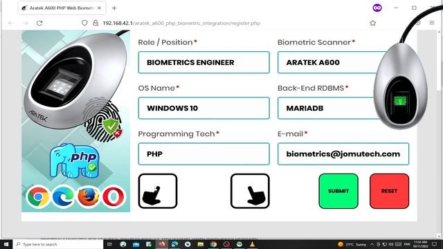 @aratek-biometrics A600 Fingerprint Scanner смотреть онлайн