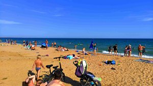 Лучший пляж Феодосии. Приморский. Песчаная балка. Эллинги. Кемпинг. Блиц-обзор. КРЫМ.