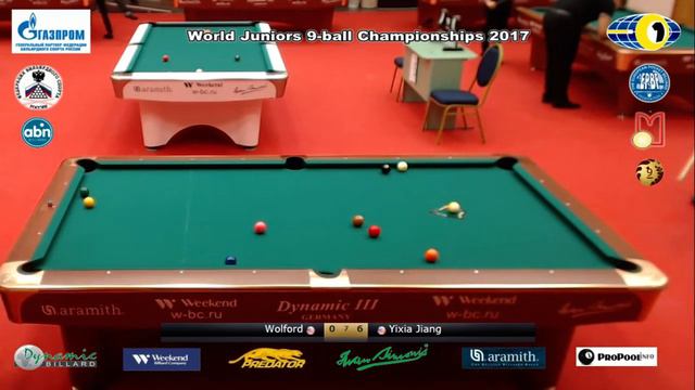 Wolford Savanna Rayne (USA) v (USA) Yixia Jiang Michelle World Juniors 9-ball Championship 2017 смотреть онлайн