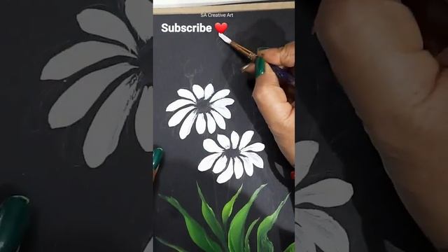 Amazing One Stroke ? Flowers ? Painting II Acrylic Painting #shorts #youtubeshorts #shortsvideo