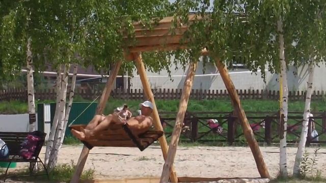 Качели на пляже"Сосновый бор". Белгород. смотреть онлайн