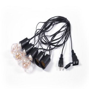 manufacturer of 10m E27 led string light black festoon lighting in china best price