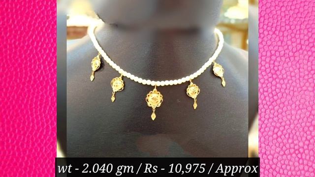 New Gold 5 Pata Gold Necklace Design With Weight And Price| Gold Crystal Necklace Design 2022