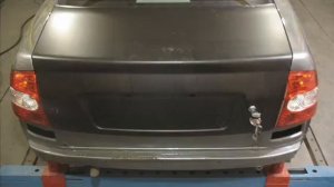 Ремонт Приоры споттером, задняя панель