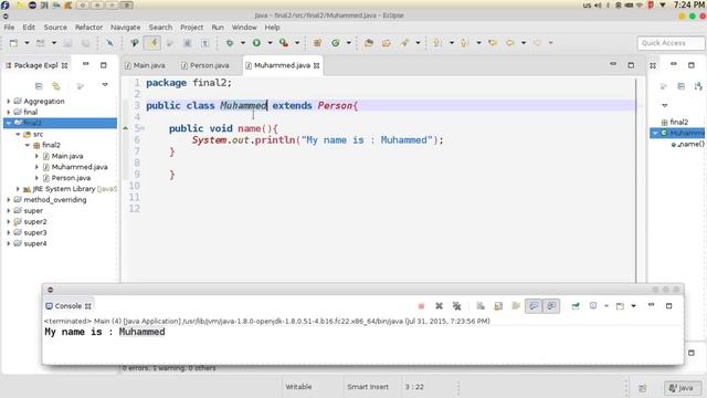 125 Java Final keyword with method كلمة نهائي مع الدوال جافا смотреть онлайн