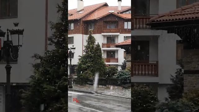 Snow in Bansko. Снег в Банско