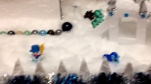 Новогодняя поделка в садик,домик из потолочной плитки, снеговик оригами, сани деда мороза квилинг,