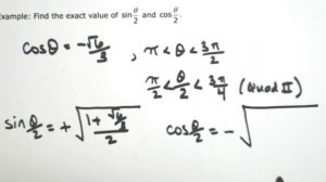 Find sin(a/2) and cos(a/2) given cosa