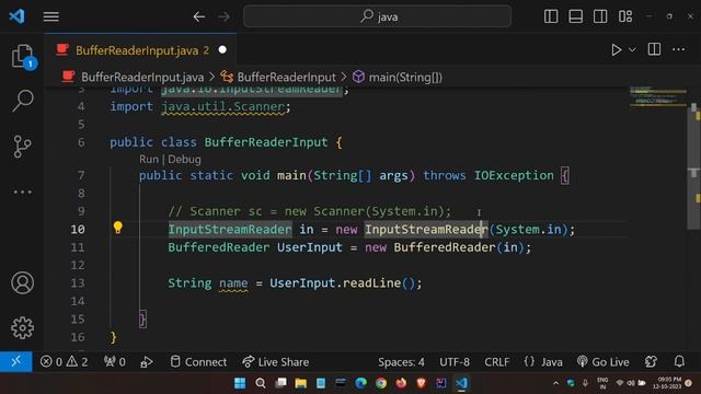 ? Bufferedreader In Java |  Java Series | #7 | #javaprogramming