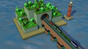 Train in island