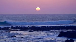 Футаж для видеомонтажа #57. [Природа, море, океан, волны, закат]