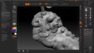 Введение в Zbrush Часть 2 : Сканирования данных вставить кисти урок 13