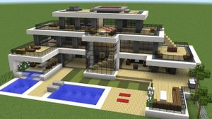 Майнкрафт - Как построить современный супер особняк. Minecraft