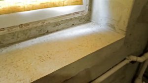 Подоконник из цементной штукатурки/ стяжка за 200 рублей - эксперимент/ cement window sill