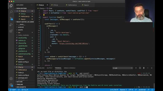Chat em tempo Real usando React Native e Parse - Usando o componente de Chat смотреть онлайн