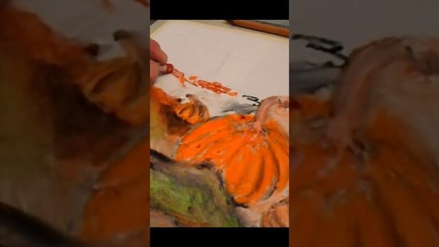 How to Draw a Pumpkin || October Magic || Oil Pastels