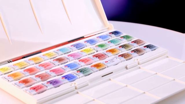 UNBOXING | WATERCOLOR "WHITE NIGHTS" 24 PANS SET смотреть онлайн