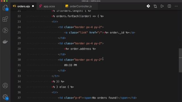 [ Part: 8 ] Realtime pizza - Place an order using NodeJs, Express & Passport in 2020