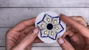 Брошь Снежинка | МК | Brooch Snowflake DIY