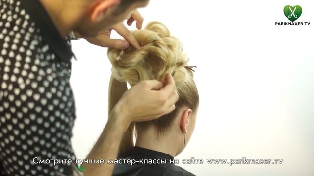 Элегантная прическа на длинные волосы Evening hairstyle for long hair parikmaxer.tv