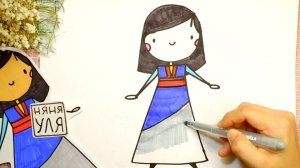 Как рисовать принцессу МУЛАН | НЯНЯ УЛЯ - Уроки рисования для детей